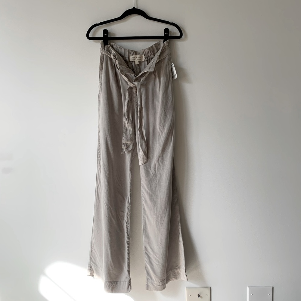 Anthropologie Cloth and Stone Tencel paper bag pants